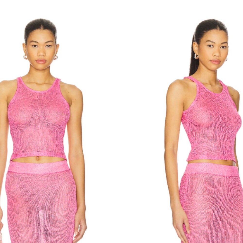 Superdown Miranda Knit Top in Pink